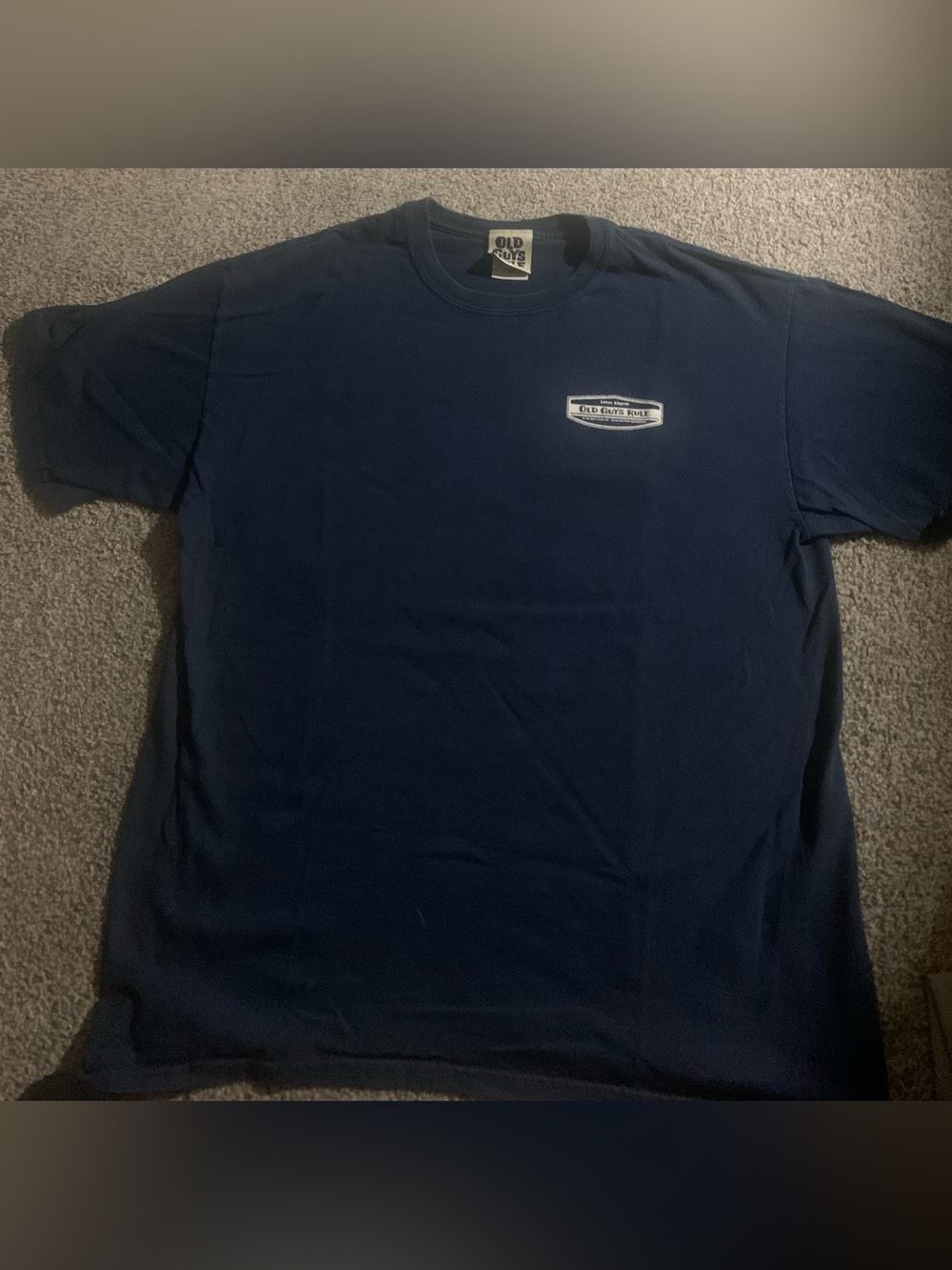 Old Guys Rule- Local Legend Navy Short-Sleeve Logo Tee